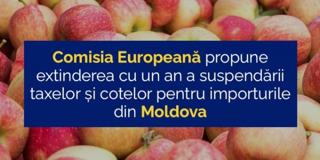 CE propune prelungirea cu încă un an a suspendării taxelor vamale pentru importurile din Republica Moldova